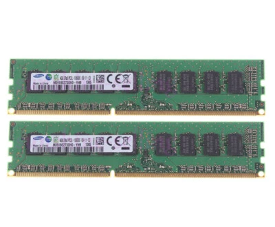 Samsung 8 GB 2X 4 GB DDR3 Memory PC3L-10600E 1333Mhz ECC Server DIMM Desktop RAM - Image 1 of 4