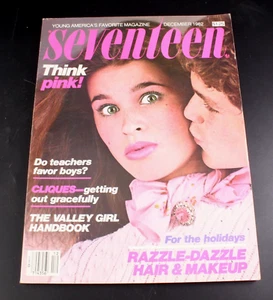 Seventeen Magazine December 1982 - THINK PINK - Valley Girl Handbook - Picture 1 of 4