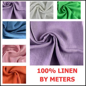 100 italian flax linen fabric lot by the yard sewing clothing for embroidery AB9 - Picture 1 of 6