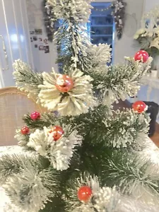 Antique Vintage Consolidated Novelty Flocked Bottle Brush Tree 24” - Picture 1 of 24