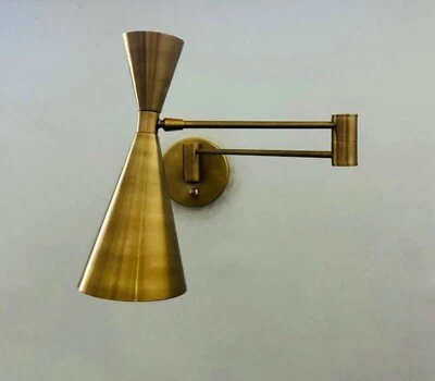 Lámpara de pared ajustable de latón crudo de mediados de siglo o aplique de i... - Imagen 1 de 4