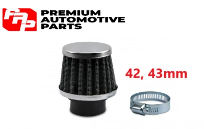 FILTRO DE AIRE POTENCIA RENDIMIENTO 42mm 43mm CRUZ MOTOR *STOCK UK* Foto 1 de 3