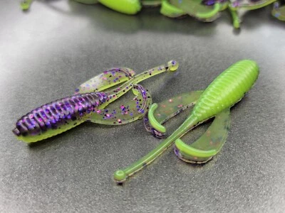 (20) 2" SLAB BANDIT "JOKER" GRUB JIG CRAPPIE PANFISH STINGER SOFT BABY SHAD