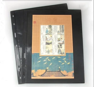 10 Pcs Single Black Inside Pages Sleeves Holders Big Paper Money Banknote - Picture 1 of 1