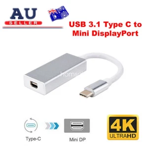 USB 3.1 USB 3.1 Type C to Mini DisplayPort DP 4K Video Adapter Converter Cable - Picture 1 of 6