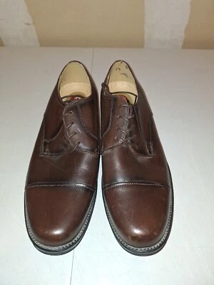 Chaps Cap Toe Oxford Laceup Mens Size 9.5 Brown Leather - Image 1 of 4