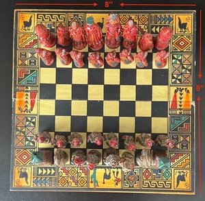 Handmade ceramic collectible chess set - Picture 1 of 7