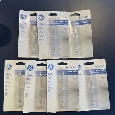 7  - Halogen Light Bulbs by GE 300W 5950 Lumens 120 Volt -NOS - Image 1 of 3