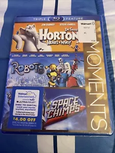 Horton Hears A Who, Robots, Space Chimps Blu Ray Triple Feature, SEALED - Picture 1 of 6