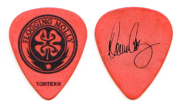 Flogging Molly Dennis Casey Signature Orange Guitar Pick - 2014 Tour - Image 1 of 1