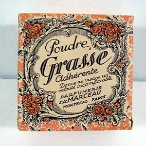 Scatola polvere vintage in polvere grassa aderente J A Marceau profumiere Parigi vecchio stock - Foto 1 di 3
