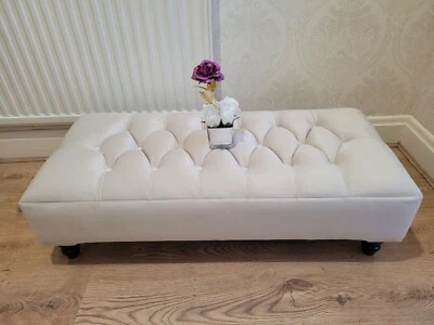 Footstool, Coffee Table, Pouffee Stool In Chesterfield Design Soft /Plush Velvet - Image 1 of 4