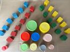 Hilary Page Stacking Cups toy & 24 Wooden Blocks Used Incomplete Set Vintage