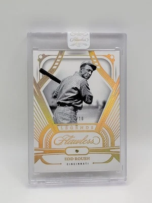 2024 Panini Flawless Edd Roush Legends Gold Diamond /10 Cincinnati Reds - Image 1 of 2