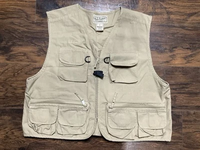 Chaleco de pesca LL Bean de colección para hombre XL cremallera completa utilitario de carga Foto 1 de 4