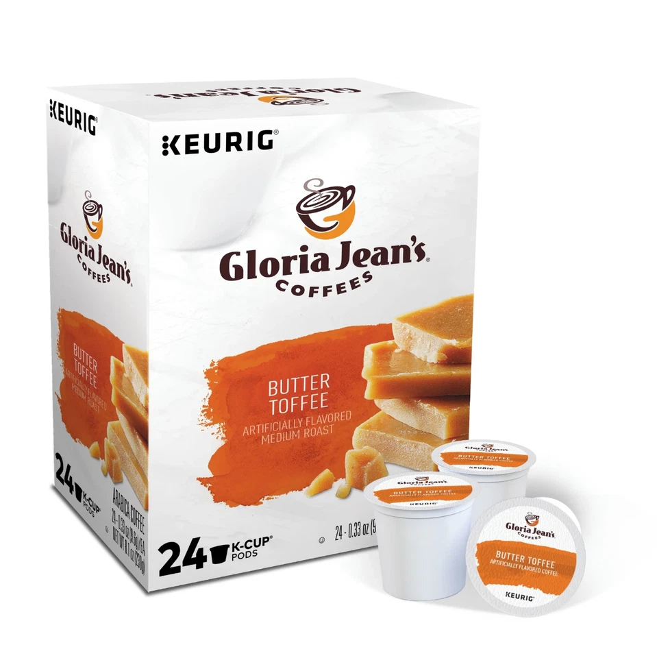 Gloria Jean's Butter Toffee Coffee, Keurig K-Cup Pod, Medium Roast, 24 Count - Image 1 of 1