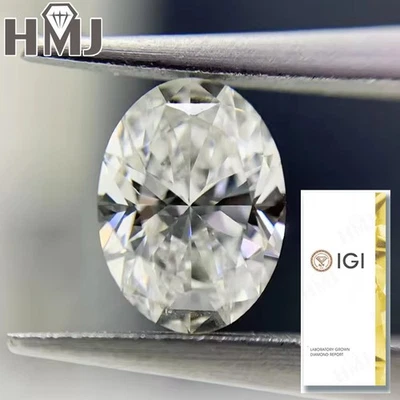 IGI 5CT Oval Cut Lab Grown Diamond CVD HPHT Synthetic Diamond Loose Diamond VVS - Image 1 of 4