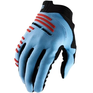 100% R-Core Handschuhe - Hellblau/Fluo/Rot MD, Vollfinger, Herren, Medium - Bild 1 von 2