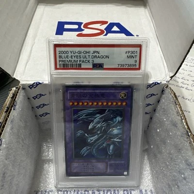 PSA 9 MINT Blue Eyes Ultimate Dragon Yu-Gi-Oh! 2000 Premium Pack 3 P3-01 - Image 1 of 4