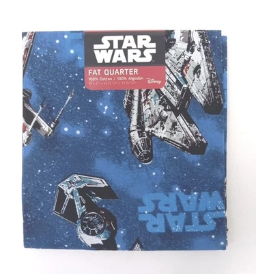 Disney Star Wars Ships Tela Cuarto Graso 100% Algodón 18"x21" Nuevo Foto 1 de 4