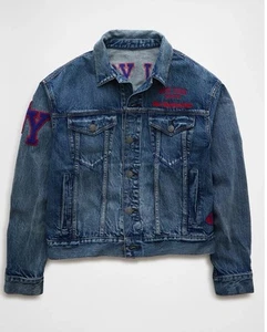 American Eagle Denim NFL NY GIANTS Jean Jacket Size Large-NWT - Picture 1 of 8