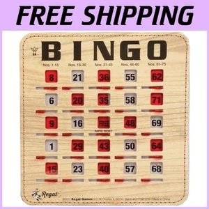Durable Bingo Cards with Sliding Windows - 50 Pack - Picture 1 of 9