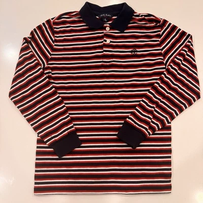 Brooks Brothers Boys White, Red & Blue Striped Long Sleeve Collared Shirt Medium - Image 1 of 4