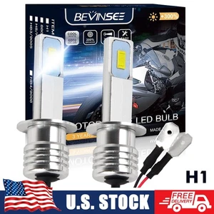 2X H1 LED Headlight Bulbs For BMW F650CS 2001-2006 Low Beam 6000K Cold White - Picture 1 of 10