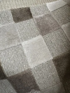 Neutral Cut Velvet Squares Fabric 3 yards - Picture 1 of 1