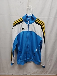 Adidas Hombres Bahamas Fútbol 3 Rayas Chaqueta de Pista Azul Amarillo Blanco Negro S Raro - Imagen 1 de 11