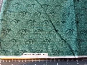 Springs Industries Green Floral Cotton Quilt Fabric 19*64" - Picture 1 of 5