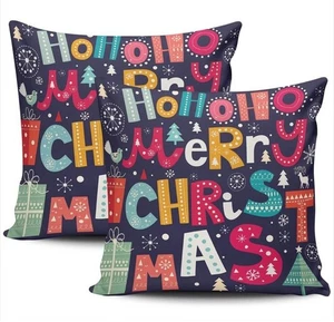 Set 4 Copricuscini Natalizi 18x18 Pollici Decorazione Natalizia per Divano - Foto 1 di 3