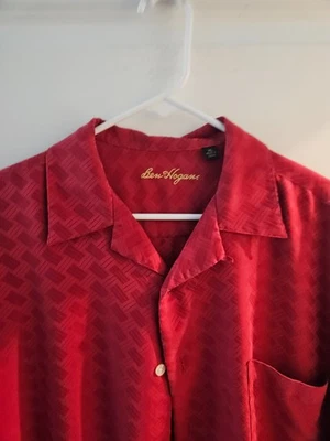 ben hogan casual shirt, short sleeve, size xl, color red, button down, see pics - Image 1 of 4