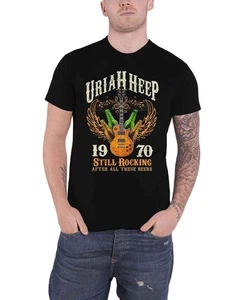 Camiseta Uriah Heep Still Rocking Band Logo nueva oficial para hombre negra - Imagen 1 de 5