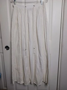 Maxi falda para mujer Guess Los Angeles de encaje de ganchillo blanco roto boho hippie hada - Imagen 1 de 8