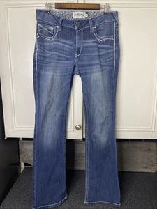Pantalones de mezclilla Ariat Real tiro medio bota pantalones de mezclilla para mujer 32 x 32 azul algodón - Imagen 1 de 5