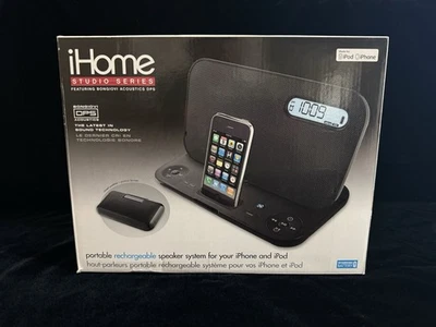 New iHome iP45BZ Portable Stereo Rechargeable Speaker System for iPhone/ipod - Image 1 of 4