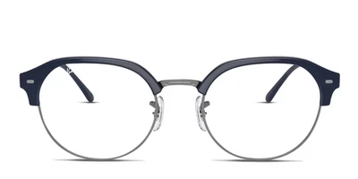 Ray Ban Eyeglasses RX7229 Blue On Silver Gunmetal 51-20-145 w/ Case *NEW* - Image 1 of 3