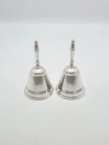 Lovely Pair of Vintage Silver-Plated Table Bells with Pierced Decoration – c1930 - Picture 1 of 5