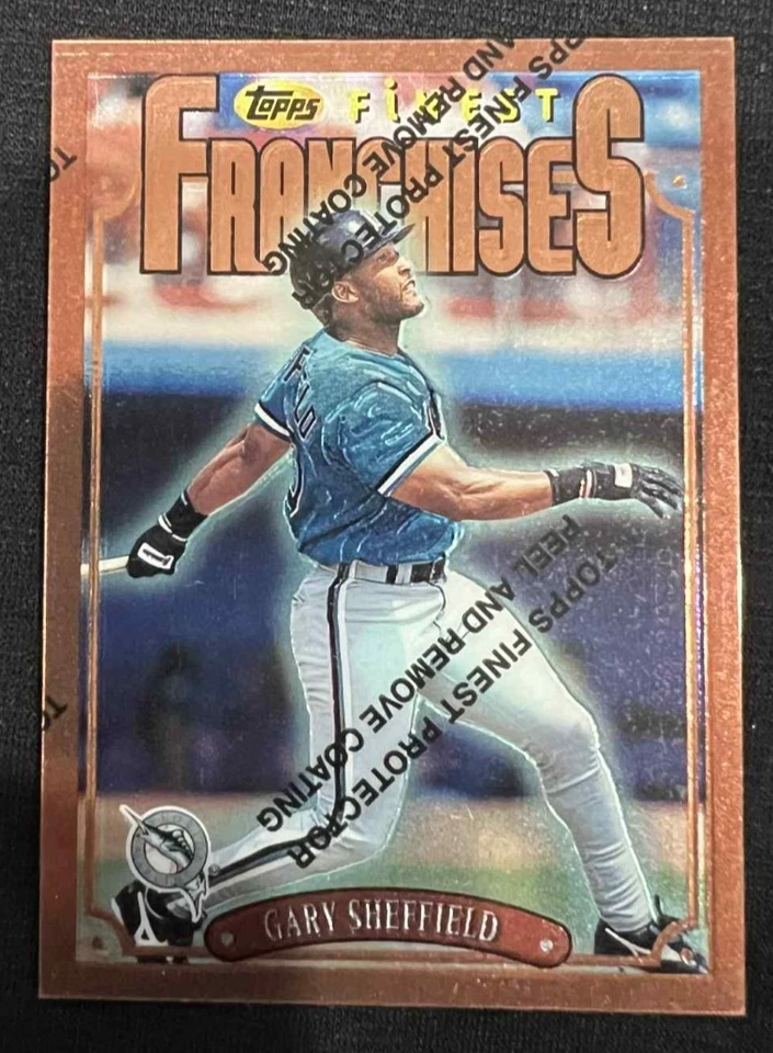 GARY SHEFFIELD Florida Marlins 1996 Topps Finest w/Coating #309 MLB Legend - Image 1 of 1