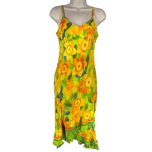 VTG Jams world small yellow floral asymmetrical fairy dress y2k cottage coquette - Picture 1 of 10