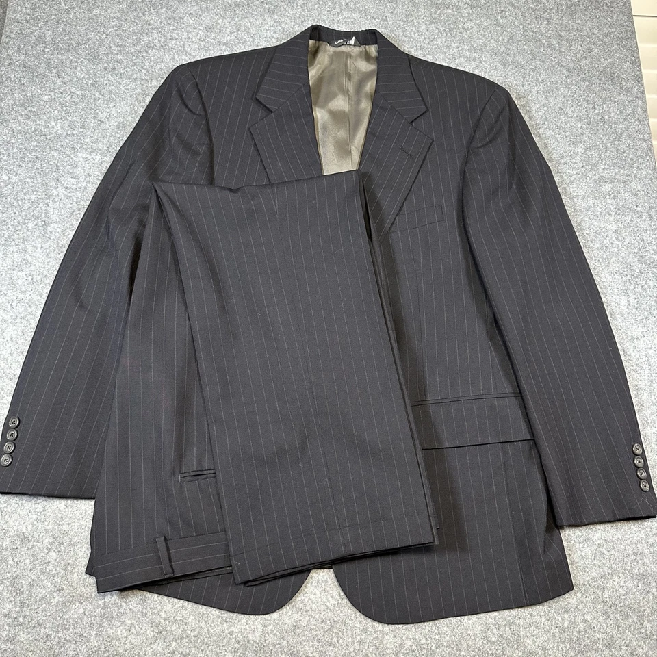 Polo Ralph Lauren Suit Mens 44 Long Pinstripe Wool 2 Piece Jacket Pants USA - Image 1 of 4