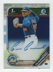 Bowman Chrome 2019 #CPA-GG Gregory Guerrero automático ~ Mets de Nueva York - Imagen 1 de 2
