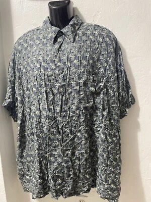 NWT J FerrarMen's Short Sleeve Button DownShirt Multicolour Prints Size XL#26 - Image 1 of 4