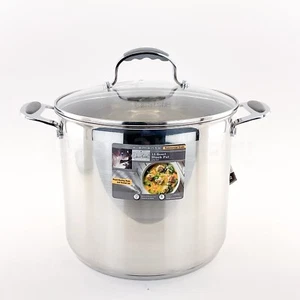 David Burke Elements schwerer Edelstahl 12 Quart Suppentopf neu - Bild 1 von 11