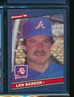 Lot (15) 1986 Donruss #409 Len Barker Atlanta Braves  (Az32) Swsw6
