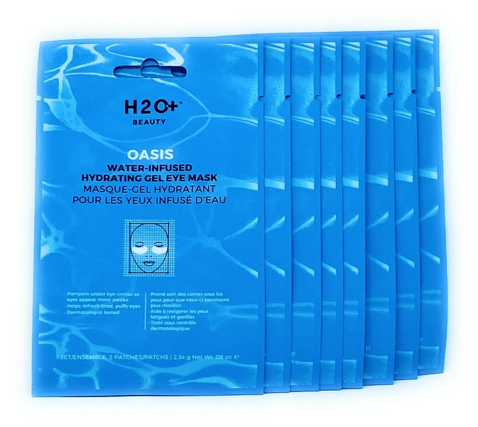 (8) H2O + plus Oasis Water-Infused Hydrating Gel Eye Mask 2 Pair Each - Image 1 of 1