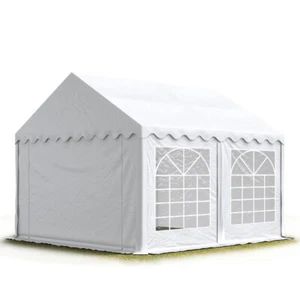 4x4m PVC Partyzelt Bierzelt Zelt Gartenzelt Festzelt Pavillon weiß NEU - Bild 1 von 8