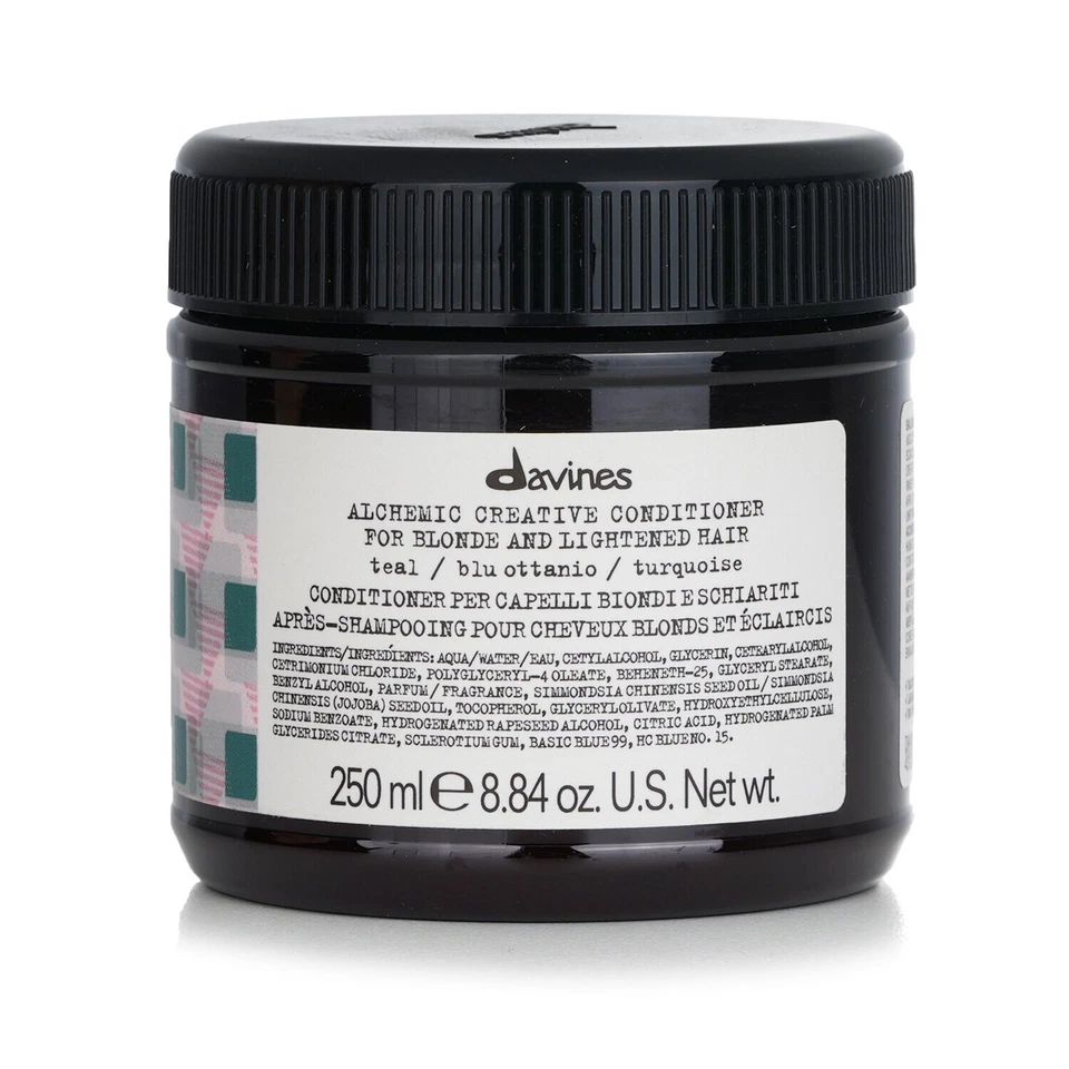 DAVINES Alchemic Creative Conditioner Teal Blonde & Lightened Hair Teal. 8.84oz - Image 1 of 4