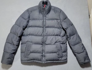 Tommy Hilfiger Chaqueta Para Hombre S Gris Acolchada Abajo Abajo Bolsillos de Esquí Cerraduras de Cordón - Imagen 1 de 17